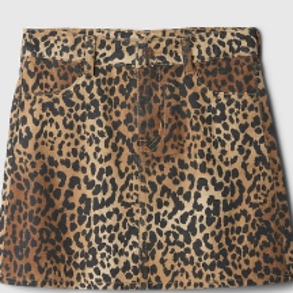Leopard Print Mini Skirt